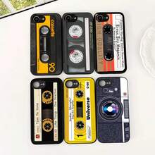 Custodia compatibile con Apple 13, 12, Mini, XS, 14, Pro Max, Plus, SE 2022, SE3, SE2, XR, 14+, con design vintage di fotocamera vintage, cassetta, vecchio stile. Custodia compatibile con 17, 17 Pro, 17 Pro Max. - 6 - Visualizzare 7