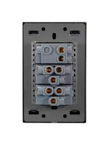 Placa de Diseño Elegante con Apagador y 2 Contactos - Plateado - Ver 2