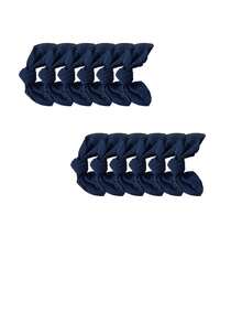 12pcs/Set Lockstitch Plain Color Reusable & Washable Cloth Napkin, 42*42cm/16.5*16.5inch, Suitable For Weddings, Outdoor Events, Parties, Cafes, Western Restaurants, Hotels, Food Photography, And Daily Use - Navy Blue - View 7