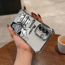 Funda de teléfono de anime Cool B-Blue L-Lock para Samsung Galaxy A Series, funda trasera transparente suave anti-caída, compatible con A26, A36, A55, A35, A06, A16, A05, A14, A24, A34, A54, A15, A05S, A25, A23, A33, A53, A73, A13 4G 5G - Mezcla de colores - Ver 5