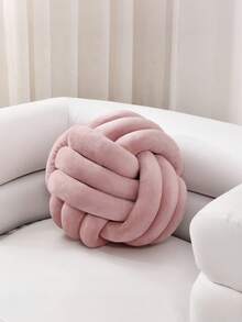1个装饰性打结抱枕球。球形装饰抱枕/靠垫，适用于家用椅子、沙发等。优雅时尚。圆形天鹅绒打结抱枕靠垫，适用于日常聚会、派对、圣诞装饰和其他场合。 - 粉色 - 查看 11