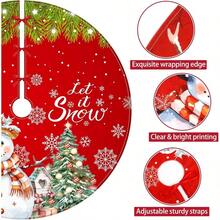 Tree Skirt Snowman Tree Decorations Buffalo Plaid Tree Xmas Tree Skirt Ornaments Holiday Party Indoor House Decor 48 Inches