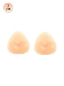 2pcs Women's Sports Intimate Padding Triangle Silicone Bra Inserts, Invisible Seamless Enhancing, 3 Colors Available For Bikini Lingerie - Multicolor - View 9