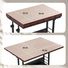 2000 Piece Foldable Puzzle Board With Height Adjustment Jigsaw Puzzle Table With 2 Felt Cover And 8 Sorting Trays/Drawers Puzzle Easel With Legs Enclosed With 4 Roller Wheels Black - 黑色 - 查看 8