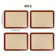 2/4pcs Silicone Baking Mats, Large Non-Stick Pastry Tray Mats, Suitable For Oven, Reusable Heat-Resistant Baking Mats, Commercial And Home Baking Tools, Suitable For Cookies, Macarons, Bread, Cakes, Baking Tools, Kitchen Accessories, Halloween, Christmas, Ramadan, Holiday Celebration Food Preparation Essential Tools - Cut-corner Silicone Baking Mat - View 11