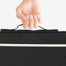 Bolsa de Documentos A4 para Portátil con Cremallera Organizador de Archivos Portátil Impermeableúltiples Bolsillos Carpeta para Viaje Negocios(Negro) - prado verde - Ver 8