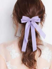 1pc Shiny Satin Ribbon Bow Large Floating Clip Hair Pin For Women, Daily, Party, Festival Wear, Claw Clips, Clips For Hair, Hair Slide, Hair Claws, Bows, Cute