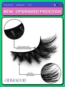 GROINNEYA Pestañas de ojo de gato, 5 pares de pestañas de zorro, pestañas postizas de visón falso esponjosas, pestañas postizas de aspecto natural, extensión de pestañas de maquillaje (3DMAO-30)