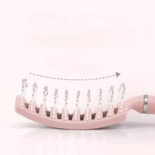 1PC  Puffy Ribs Comb Sakura Pink,You Can Only Buy One,Wavy/Smooth Wet/Dry Fine/Thick/Thin/Hard Hair Brush, Simple And Durable Comb, Blow/Style/Dry/Shower, Smooth Wavy Wide Hair Brush, Suitable For Women Men Girls Mothers (Pink) - Pink - View 7