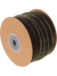 Baluue 1 Rollo de terciopelo para coronas multifunción listones navideños listones para moños decorar decoración de envolver conveniente de Green - 1 - Ver 8