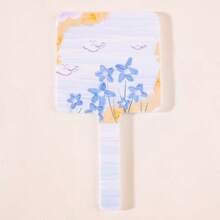 1 pieza Espejo de maquillaje con diseño floral lindo, espejo de mano portátil para maquillaje, regalo de cumpleaños ideal para familiares y amigas, adecuado para parientes, amigos, colegas, novias, padres, maquillaje, económico, decoración de habitación, tocador, viaje, dormitorio, accesorios de maquillaje, espejo, espejo de maquillaje, mini espejo, espejo pequeño, espejo de mano