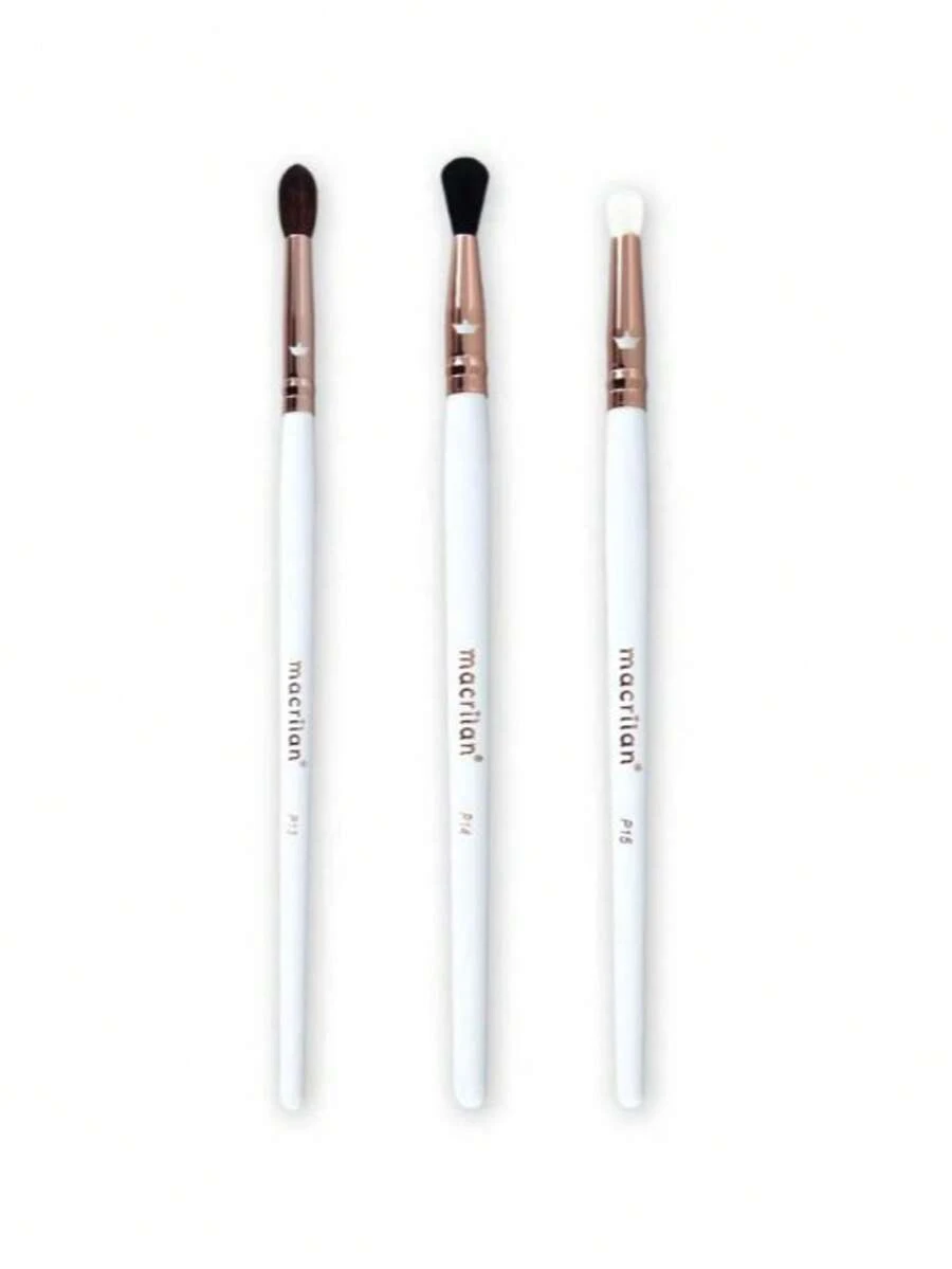 Kit Esfumar Performance Com 3 Pincéis - Macrilan - Preto e Branco - Visão 1