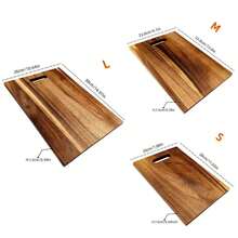 1块加厚优质红木砧板 - 多功能双面耐用砧板，适用于肉类、鱼类、奶酪、面包、糕点、水果和蔬菜 - 防滑防水厨房托盘，配有易握手柄，是最佳厨房配件和节日礼物。