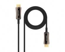 Nanocable Cable HDMI V2.1 AOC 8K@60Hz 4K@120Hz 48Gbps A/M-A/M, Negro, 15 m
