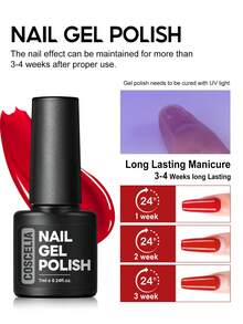 coscelia 18PCS Pink Nail Gel Polish With UV Lamp-Nude Red Orange Gel Nail Polish & Top Base Coat, Semi-Permanent Nail Supplies For Women Home Salon Christmas Gift