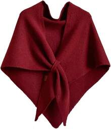 Shawl Wraps Women, Knitted Shawls And Wraps Cardigan Cape Wool Cashmere Shoulder Top Sweater Shawl Scarf - 紅色 - 查看 12