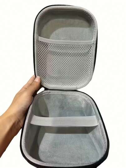 1 个耐用便携式血压监测仪手提箱，带手柄 - 织物保护硬壳收纳盒，适用于整理袖口和数码设备，黑色，拉链开合，简约设计，便携包 | 纤薄黑色包 | 安全拉链开合，血压监测仪包