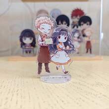 La flor fragante florece con dignidad Figura de personaje de anime en pose sentada en el escritorio de la escuela, de 10 cm de acrílico, coleccionable lindo, tema de panadería, decoración de aula, regalo perfecto para fans del anime