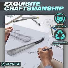 ZOMAKE Calzador de Metal 42cm - Calzadores de Largos para Ancianos Hombres Mujeres, Calzador de Acero Inoxidable para Botas y Zapatos - Plateado/2pcs - Ver 12