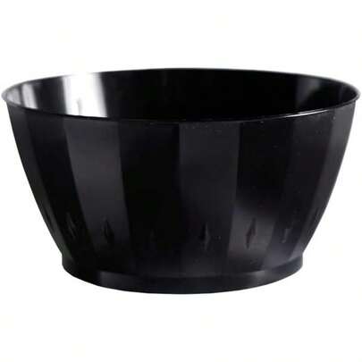 DDeluxe/Elegance Quality Plastic 6-Ounce Fruit/Nut/Dert Bowls Black 20 Count