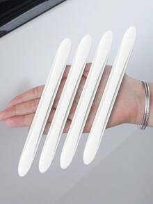 4 Stücke universelle Tür- und Rückspiegel-Schutzleiste, Türkanten-Aufprallschutz-Kratzer-Werkzeug, Silikon-Schutzaufkleber für Autos, kratzfester universeller Klebstoff