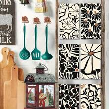 2/4/6/8/10/12 Pcs Dish Towels 18x26 Inches Flowers, Leaves, Abstract Microfiber Absorbent Kitchen Hand Towel, Suitable For Home Cooking, Baking, Bathroom Cleaning, Outdoor Activities, Tea Party Decorations, Household Supplies