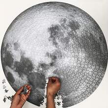 1000pcs Round Moon Phase Jigsaw Puzzle, Adult Size - Large Scale, Challenging Brain Teaser, Home Decor, Durable Paper Material - Multicolor - View 1