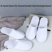 20双/10双/5双/1双一次性拖鞋，适合婚礼派对、暑假，有白色和灰色可选，男女通用，超柔软、防滑、透气拖鞋，适用于家庭、浴室、酒店、宾馆、旅社、水疗中心、俱乐部和旅行。 - 彩色 - 查看 2
