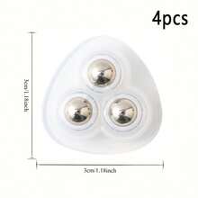 4/8pcs Mini Self-Adhesive Swivel Casters, 360° Rotation, ABS Rotating Rollers For Home And Kitchen Use