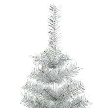 Weihnachtsbaum mit 300 LEDs mit Ständer Silber 210 cm PET-XY63021