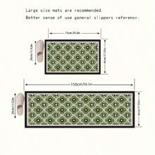 بساط أرضية مطبخ بنقوش زهرية، بطانية مضادة للزيت والانزلاق والسقوط، طول قابل للتخصيص