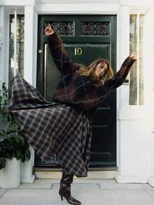 Suéter de cachemira vintage y único con patrón de diamantes en bloques de color, jersey informal y relajado de punto suave - Multicolor - Ver 8