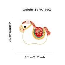 珐琅制作可爱马形徽章，质感精致的时尚配饰，适合万圣节、圣诞节、收藏、礼物、服装装饰 - 徽章 - 查看 9