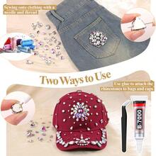 透明缝制水钻，118 件缝制水钻金属背面爪镶缝纫爪水钻混合形状缝制玻璃宝石适用于珠宝、衣服、服饰、鞋子、连衣裙、服装