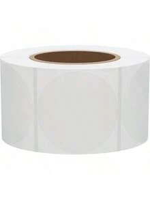 Hybsk - Pegatinasérmicas transparentes de 2 pulgadas para etiquetas de nombre, diseño de logotipo de bricolaje, inventario, compatible con cebra, rollo, Munbyn yás, 500 unidades (2 inch round) - redondo de 2 pulgadas - Ver 3