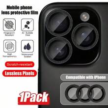 1 set folie protectoare lucioasă pentru lentilă cameră, compatibilă cu 17/16/15/14/13/12/11 Pro Max Plus 17 Air Series, rezistentă la zgârieturi 9H, instalare ușoară, accesoriu modern pentru telefon