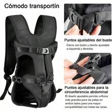 Mochilas Porta Perros Delanteras Ajustables, Mochila de Transporte para Perro, Mochila Impermeable Transpirable para Perro Mediano Pequeo, Bolsa de Viaje para Senderismo y Ciclismo Large - Extra grande - Ver 5