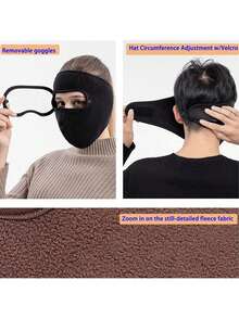 Conjunto de invierno que incluye gafas y máscara facial, a prueba de viento y nieve, transpirable y lavable, pasamontañas, adecuado para actividades al aire libre, ciclismo, esquí, escalada, gran regalo para el Día de San Valentín