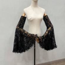 1 Pair New Bride'S Wedding Dress With Lace Covered Arm Sleeves Lantern Sleeves Women'S Dress Accessories - 白色 - 查看 1