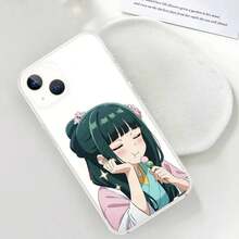 Custodia per telefono Apothecary Diaries Maomao compatibile con 17, 16, 15, 14 Plus, 13, 12, 11 Pro Max, cover posteriore trasparente e antiurto - compatibile con custodia 17, custodia 17 Pro, custodia 17 Pro Max