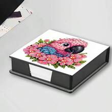 1 件 5D 钻石画套件 - 书签/收纳盒,特殊形状水晶钻,猫,熊猫,鸟图案,DIY 钻石马赛克备忘录夹,适合存放笔记和作为桌面装饰,包含 150 张备忘录纸 - 彩色 - 查看 17