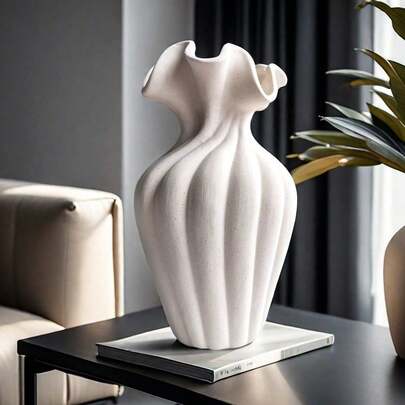 1 Stück 20cm hohe elegante Vase, kompakt & zart, geeignet für Tischdekoration, kann getrocknete oder frische Blumen aufnehmen, satinierte Oberfläche, moderner und modischer Stil, geeignet für Dekor in jungen und mittleren Haushalten