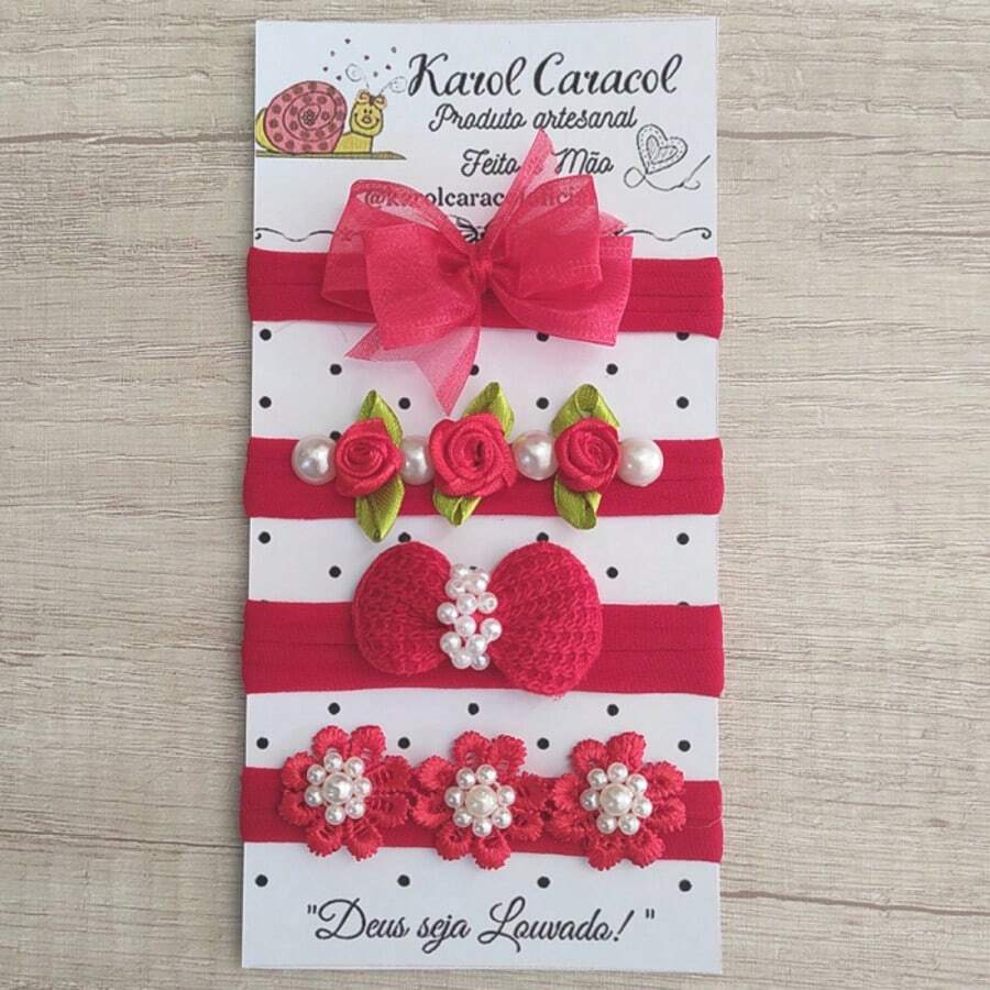 Promotion Hair Accessory Kit For Baby Girls Charming Colors - Red Isabel - View 1