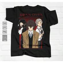 Anime Vector, Anime SVG, Ready For Print, , Sublimation And DTF Transfer, Svg, Eps, Png - 黑色 - 查看 6