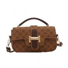 Bolso Bandolera Hombro Para Mujer Con Estampado Retro Moda bandolera hombro para mujer con estampado retro moda diseño unico estampado vintage resistente materiales faciles de limpiar correa ajustable ideal para diario fiestas y regalo moda - Marrón - Ver 5