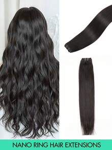 Extensões de cabelo costuradas, pacotes de cabelo humano real, extensões de cabelo com trama genial, trama colorida destacada, extensões de trama dupla amarradas à mão para mulheres