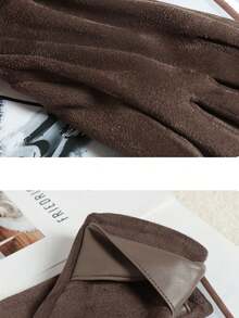 Thermal Gloves, Suitable For Winter Use. Elegant Bowknot Accessory For Women's Touchscreen Gloves. Gloves For Cycling And Driving. Fashionably Simple Style With Fleece Insulation For Cold Protection Touchscreen Gloves. - Multicolor - View 7