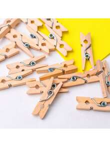 EstiloBARRILITO Micro Pinzas De Madera En Color Natural, Bolsa Con 45 Piezas. W060VersióN Mejorada - 1 - Ver 2