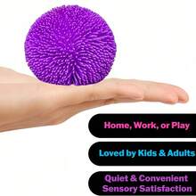 1/2/4pcs Colourful Puffer Squeeze Sensory Ball , Stress Toys, Stress Relief Toys & Squish Fidget Toys Sensory Balls For Goodie Bags Stuffed, Party Favours ,Squeeze Toy,Fidget Toys,Party Favors Birthday Gifts - Multicolor - View 2