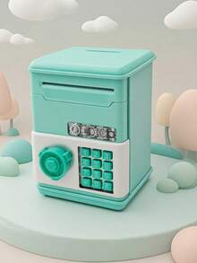 迷你机械密码硬币存钱罐存钱罐桌面装饰，儿童节日礼物 - 彩色 - 查看 12